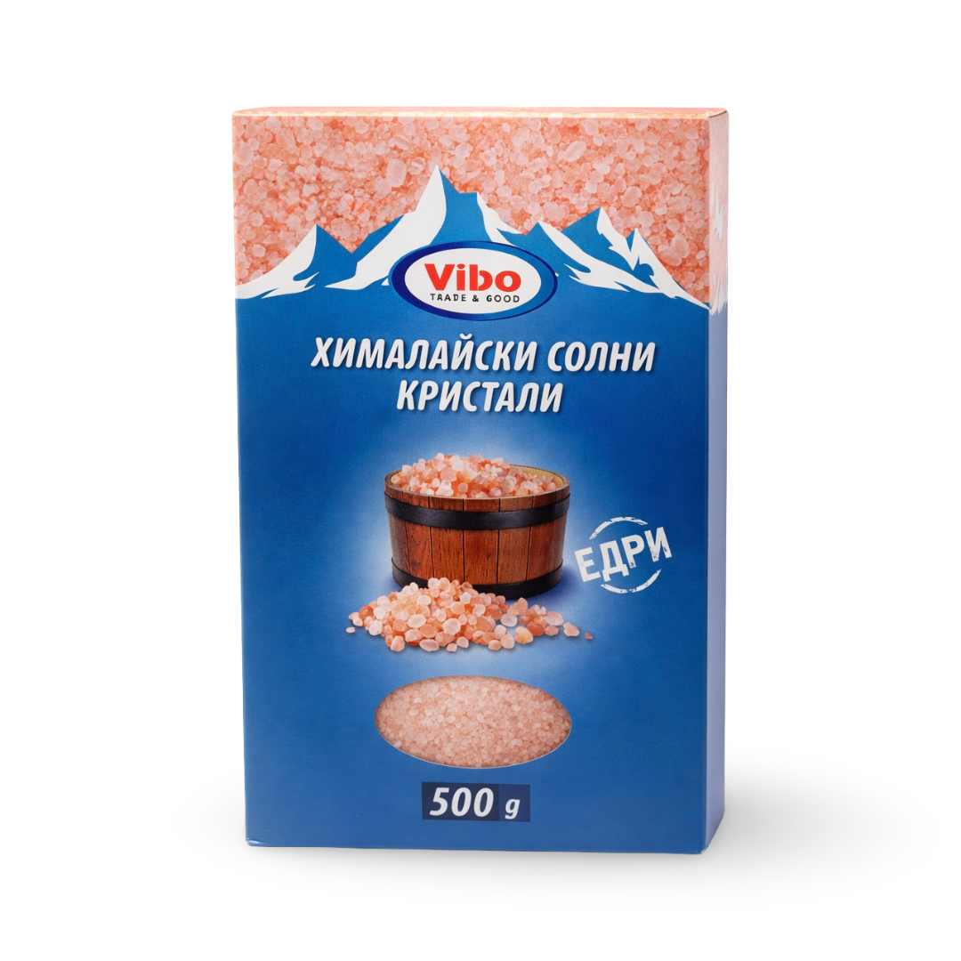 Хималайска сол едри кристали кутия 500 г